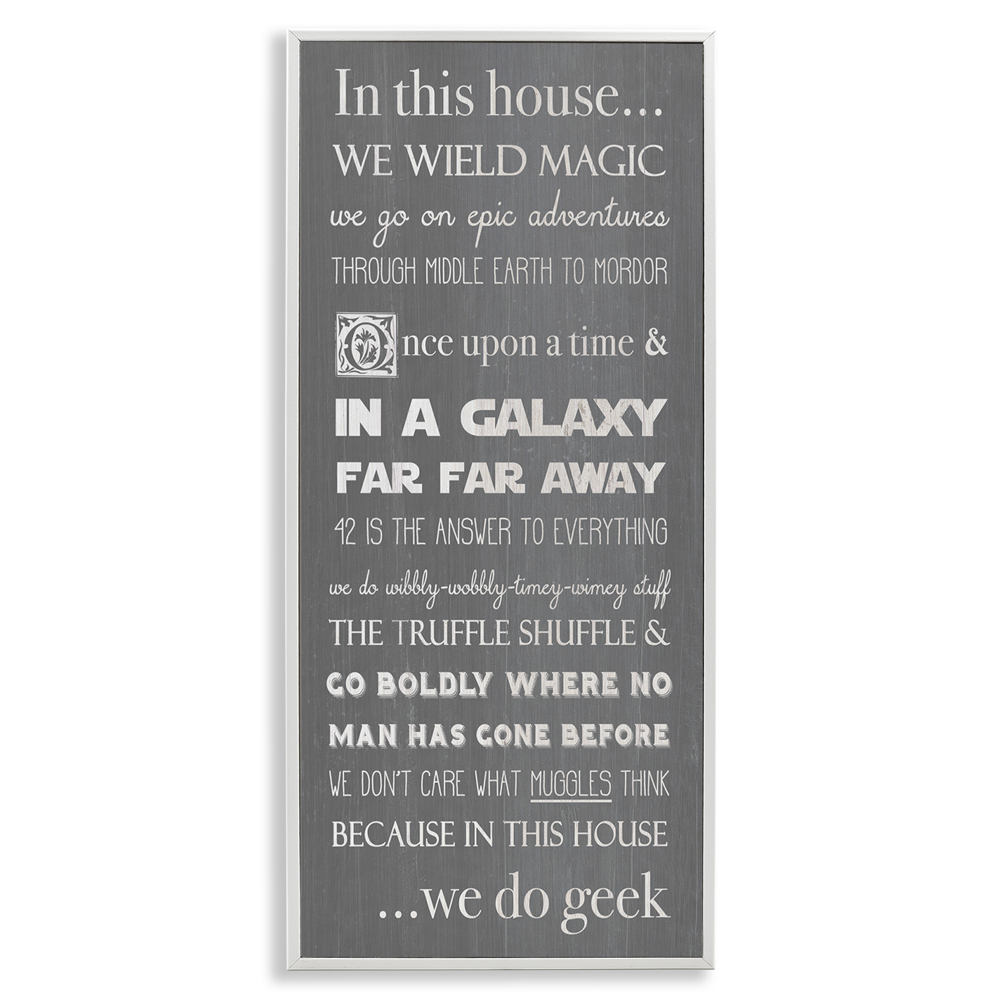 Stupell Industries Family Movie Night Phrases Typography Painting White Framed Art Print Wall Art, 10 x 24