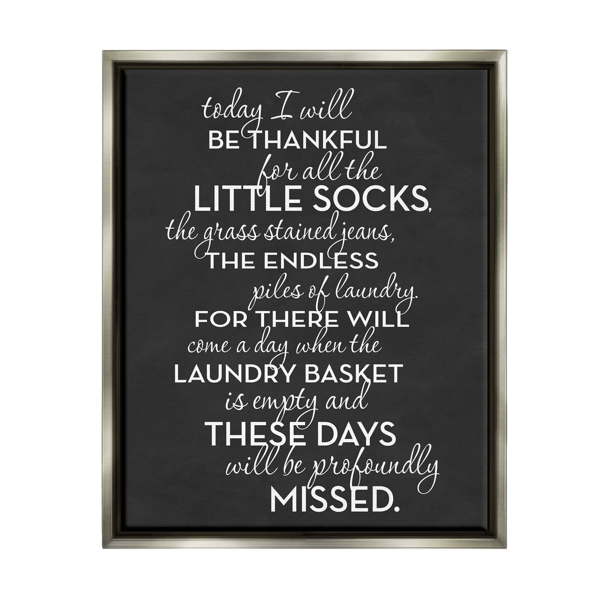 Stupell Industries Family Parenting Phrase Inspirational Painting Gray Floater Framed Canvas Art Print Wall Art, 17 x 21