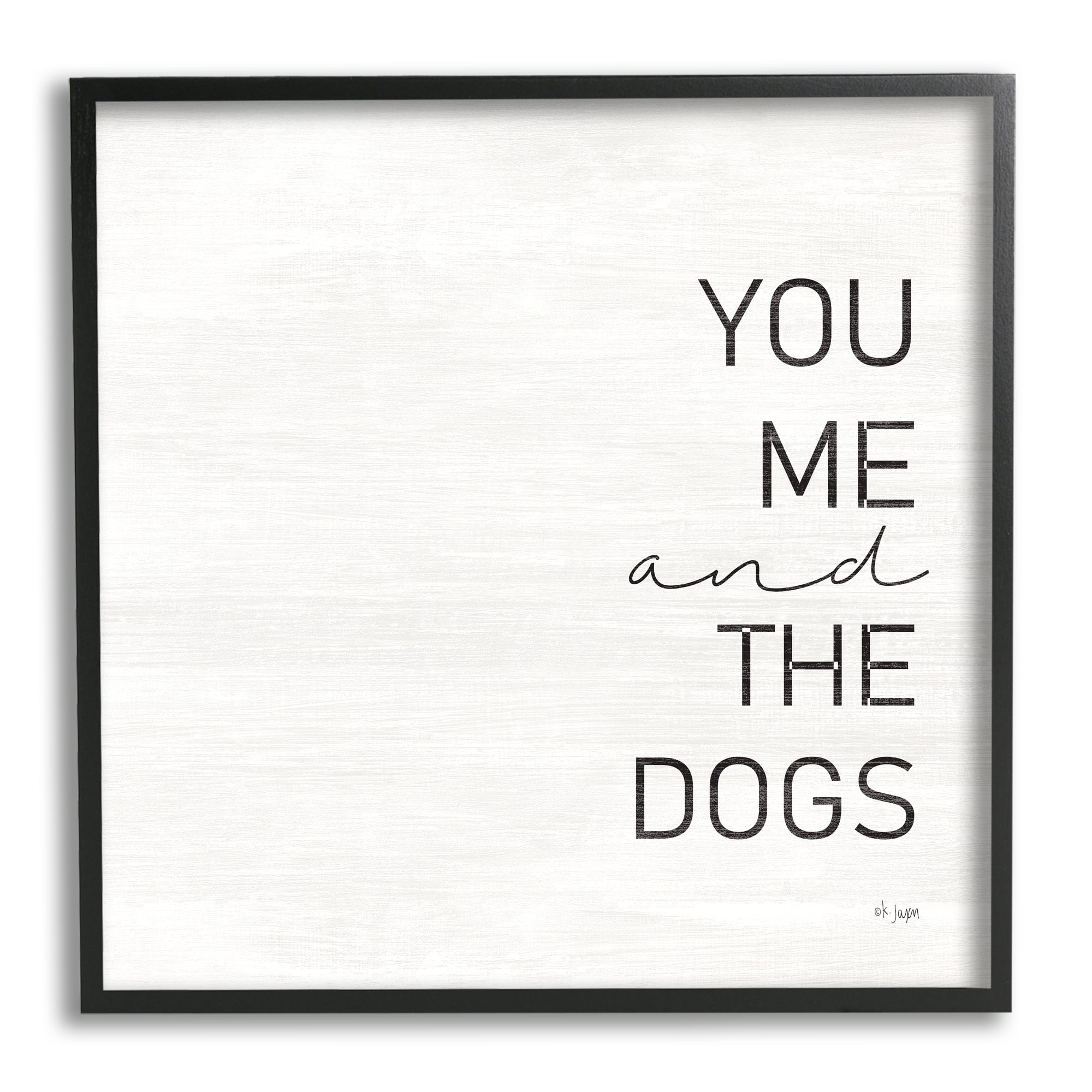 Stupell Industries Family Pet Loving Phrase Inspirational Painting Black Framed Art Print Wall Art, 24 x 24