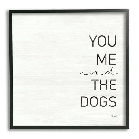 Stupell Industries Family Pet Loving Phrase Inspirational Painting Black Framed Art Print Wall Art, 24 x 24