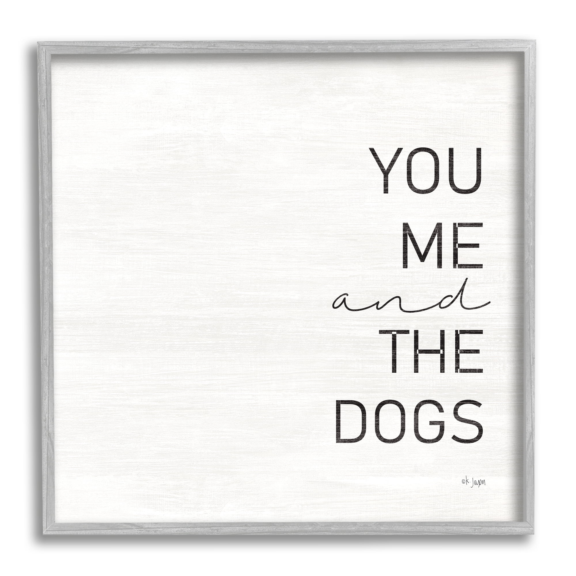 Stupell Industries Family Pet Loving Phrase Inspirational Painting Gray Framed Art Print Wall Art, 24 x 24