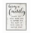 thumbnail image 1 of Stupell Industries Family is Being Loved Phrase Motivational Home Sentiments Framed Wall Art Design by Daphne Polselli, 16" x 20", Gray Framed, 1 of 1