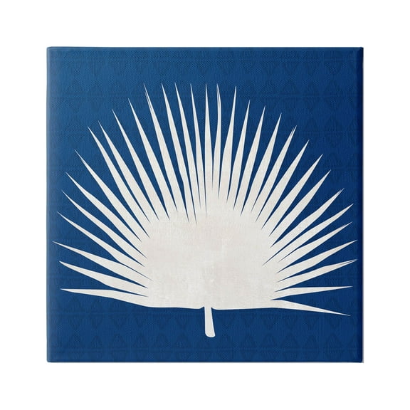 Stupell Industries Fan Palm Leaf Silhouette Graphic Art Gallery Wrapped Canvas Print Wall Art, Design by Susan Jill