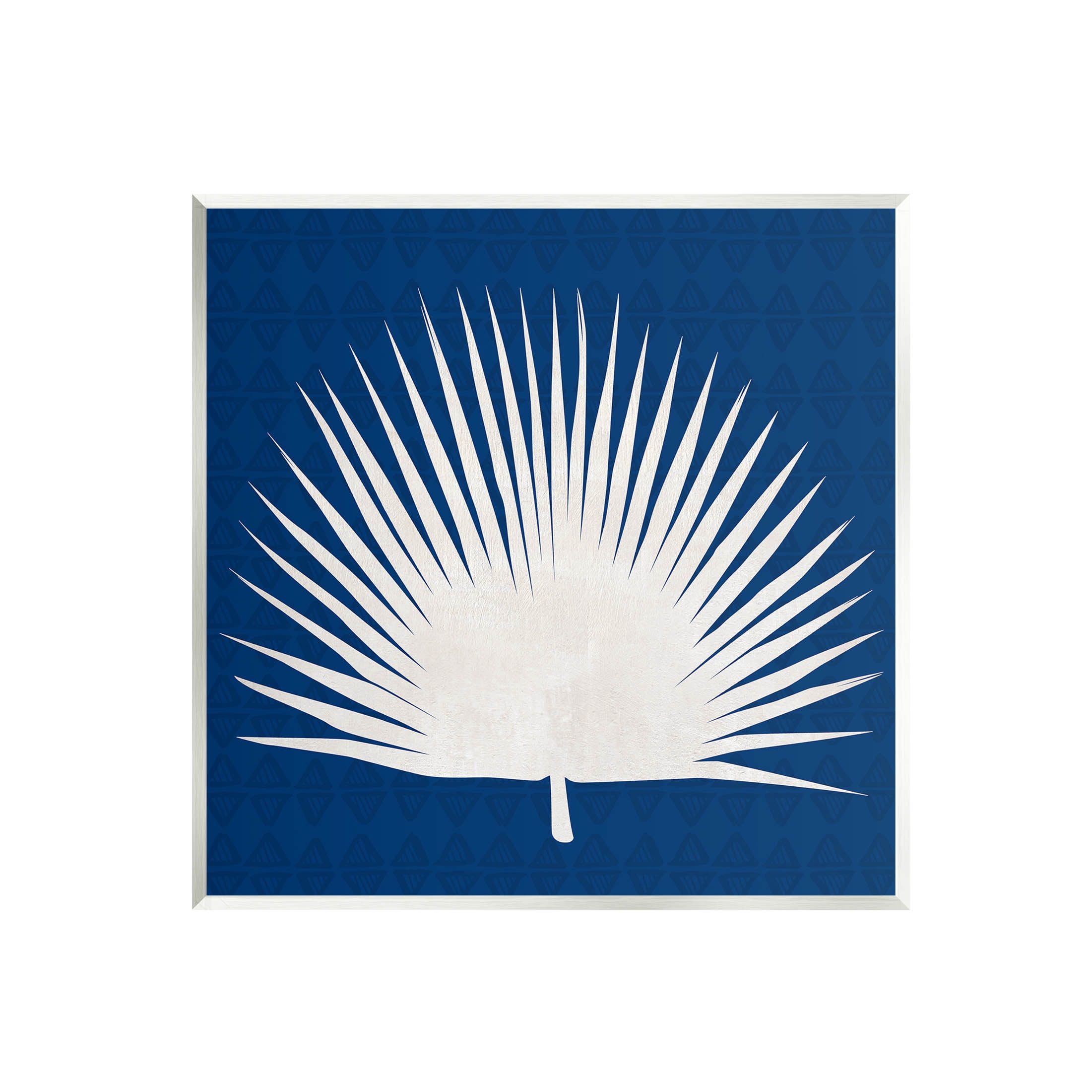 Stupell Industries Fan Palm Leaf Silhouette Graphic Art Unframed Art Print Wall Art, Design by Susan Jill