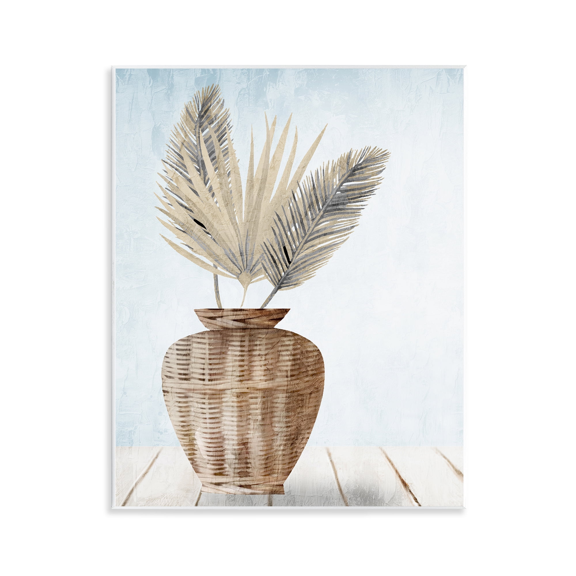 Stupell Industries Fan Plant Leaves Plants & Flowers Painting Unframed Art Print Wall Art, 11 x 14
