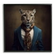 thumbnail image 1 of Stupell Industries Fancy Fashion Leopard Animals & Insects Painting Black Framed Art Print Wall Art, 17 x 17, 1 of 9