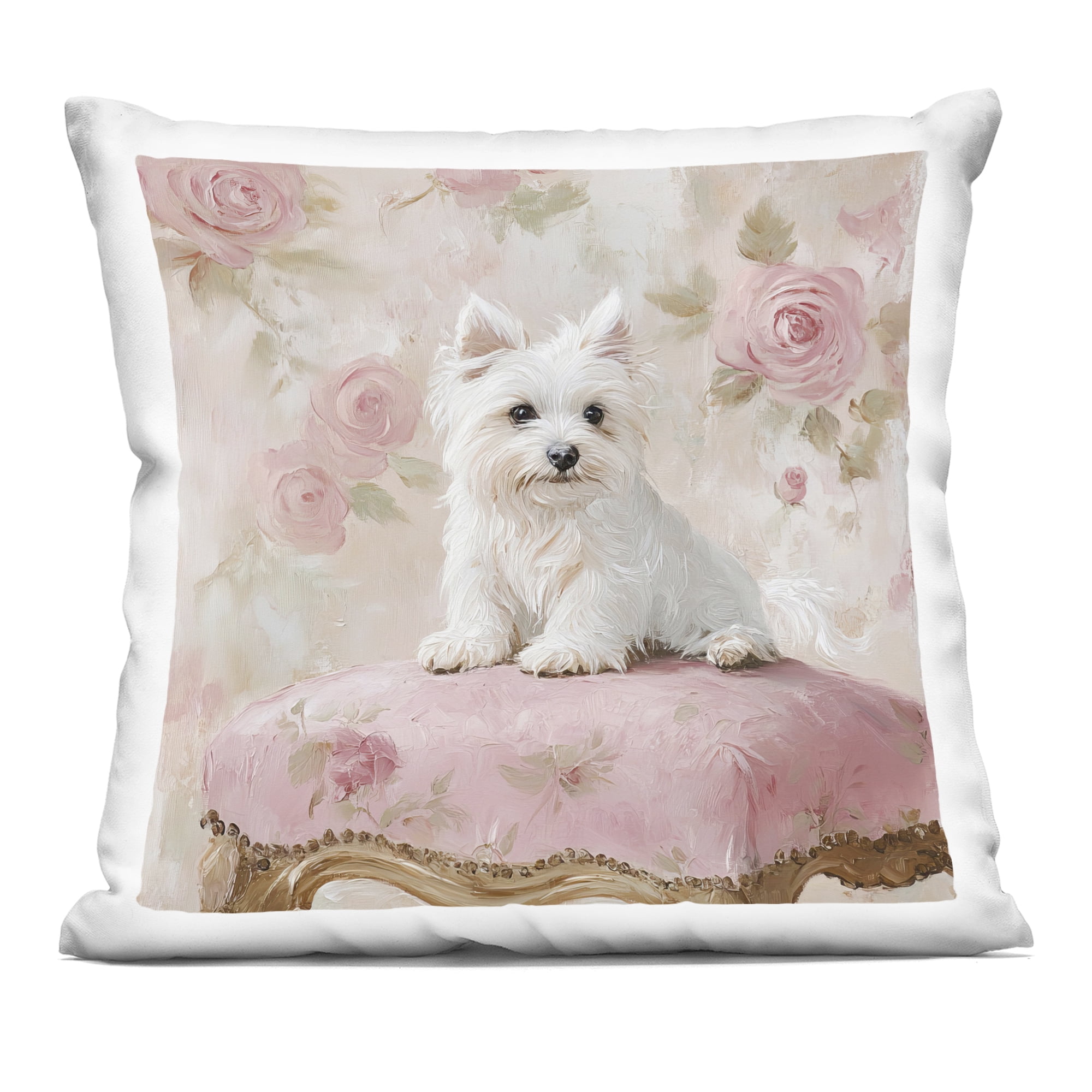 Stupell Industries Fancy Francesca Puppy Decorative Printed Throw Pillow, design by Tina LeCour