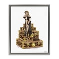 thumbnail image 1 of Stupell Industries Fancy Gown & Suitcases Gray Framed Floater Canvas Wall Art design by Ziwei Li, 31 x 25, 1 of 9