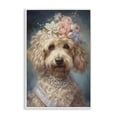 thumbnail image 1 of Stupell Industries Fancy Labradoodle Portrait White Framed Giclee Art design by Wumples, 30 x 20, 1 of 8