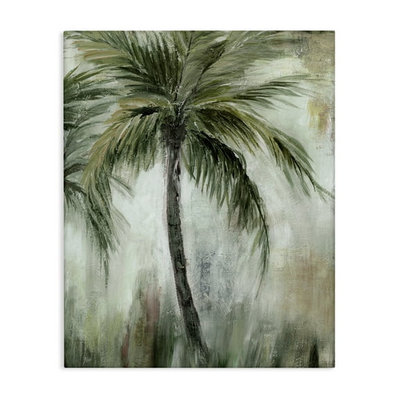 Stupell Industries Fanned Palms Impression Plants & Flowers Painting Wrapped Canvas Art Print Wall Art, 16 x 20