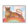 thumbnail image 1 of Stupell Industries Fantasy Jungle Cat On Mystical Rainbow Grey Framed, 11 x 14, Design by Daphne Polselli, 1 of 7