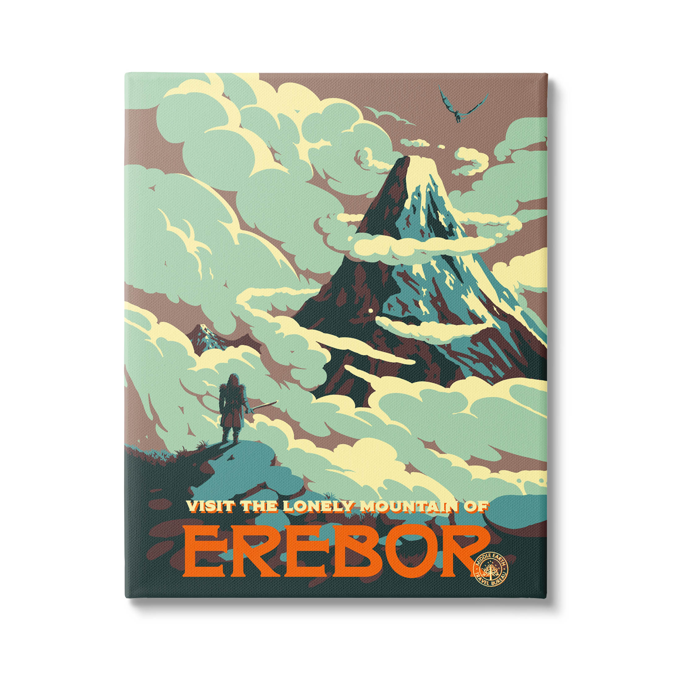 Stupell Industries Fantasy Science Fiction Erebor Mountain Graphic Art Gallery Wrapped Canvas Print Wall Art, Design by Matheus Lopes Castro