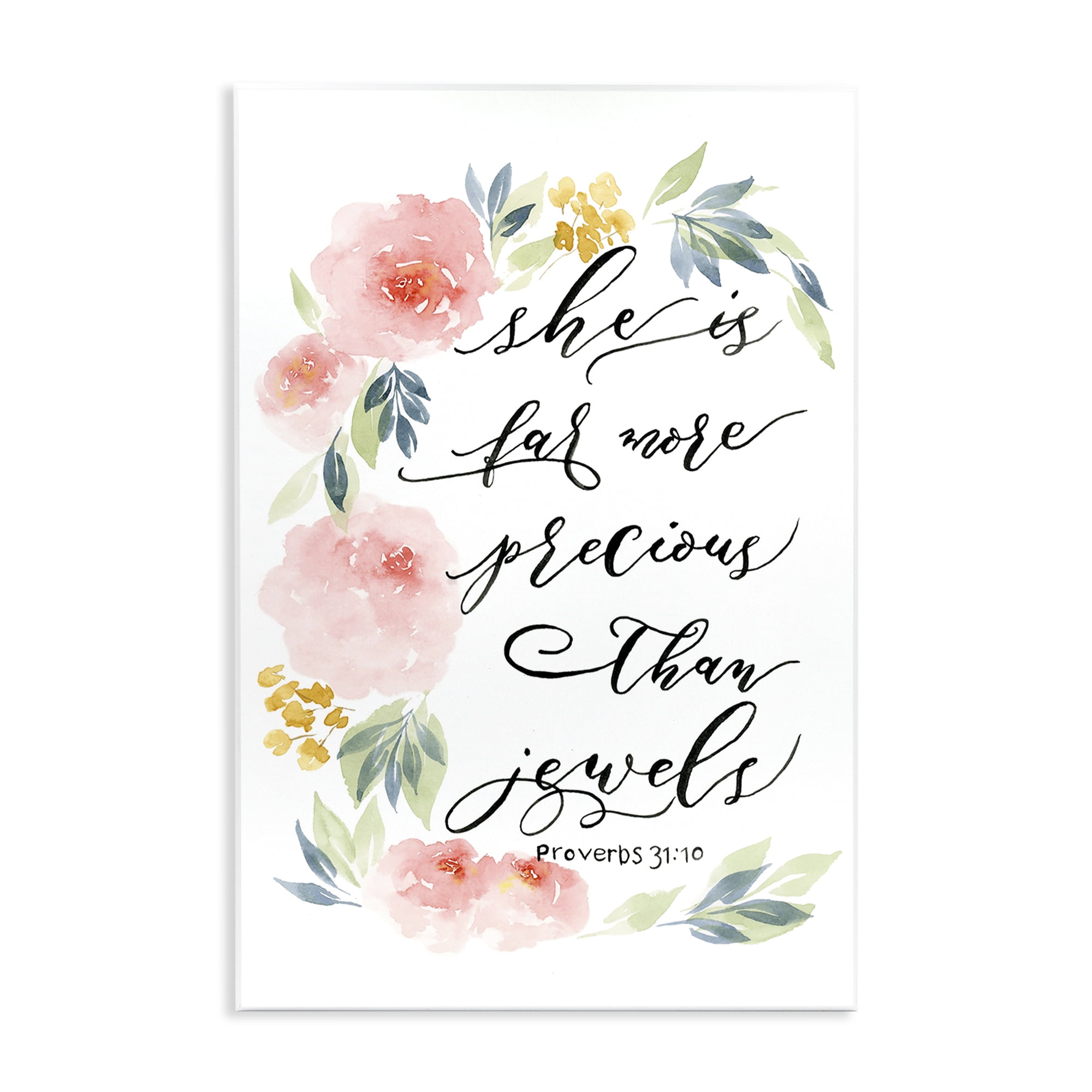Stupell Industries Far More Precious Than Jewels Wall Plaque Art, design by Lucille Price