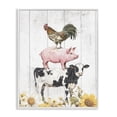 thumbnail image 1 of Stupell Industries Cottage Farm Animal Stack and Sunflowers White Framed Giclee Art, 24 x 30, by Christine Simpson Art, 1 of 8