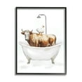 thumbnail image 1 of Stupell Industries Farm Animals Bathtub Animals & Insects Painting Black Framed Art Print Wall Art, 24 x 30, 1 of 9