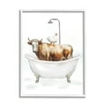 thumbnail image 1 of Stupell Industries Farm Animals Bathtub Animals & Insects Painting White Framed Art Print Wall Art, 24 x 30, 1 of 9