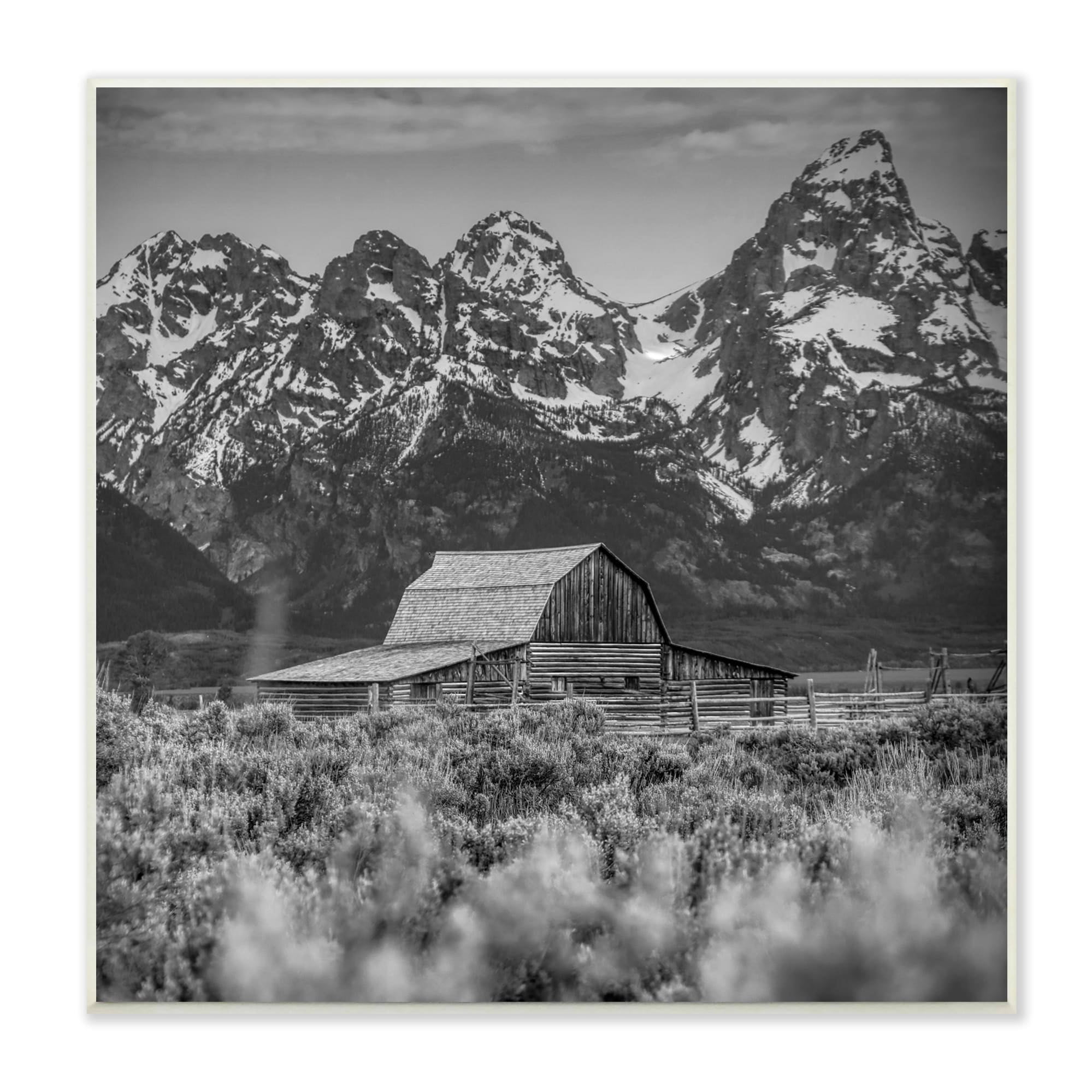 Stupell Industries Farm Barn Mountain Landscape Rural Countryside Photography, 12 x 12, Design by Daniel Sproul