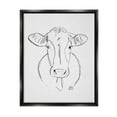 thumbnail image 1 of Stupell Industries Farm Cattle Cow Pencil Sketch Drawing Portrait Drawing Print Jet Black Floating Framed Canvas Print Wall Art, Design by Valerie Wieners, 1 of 5