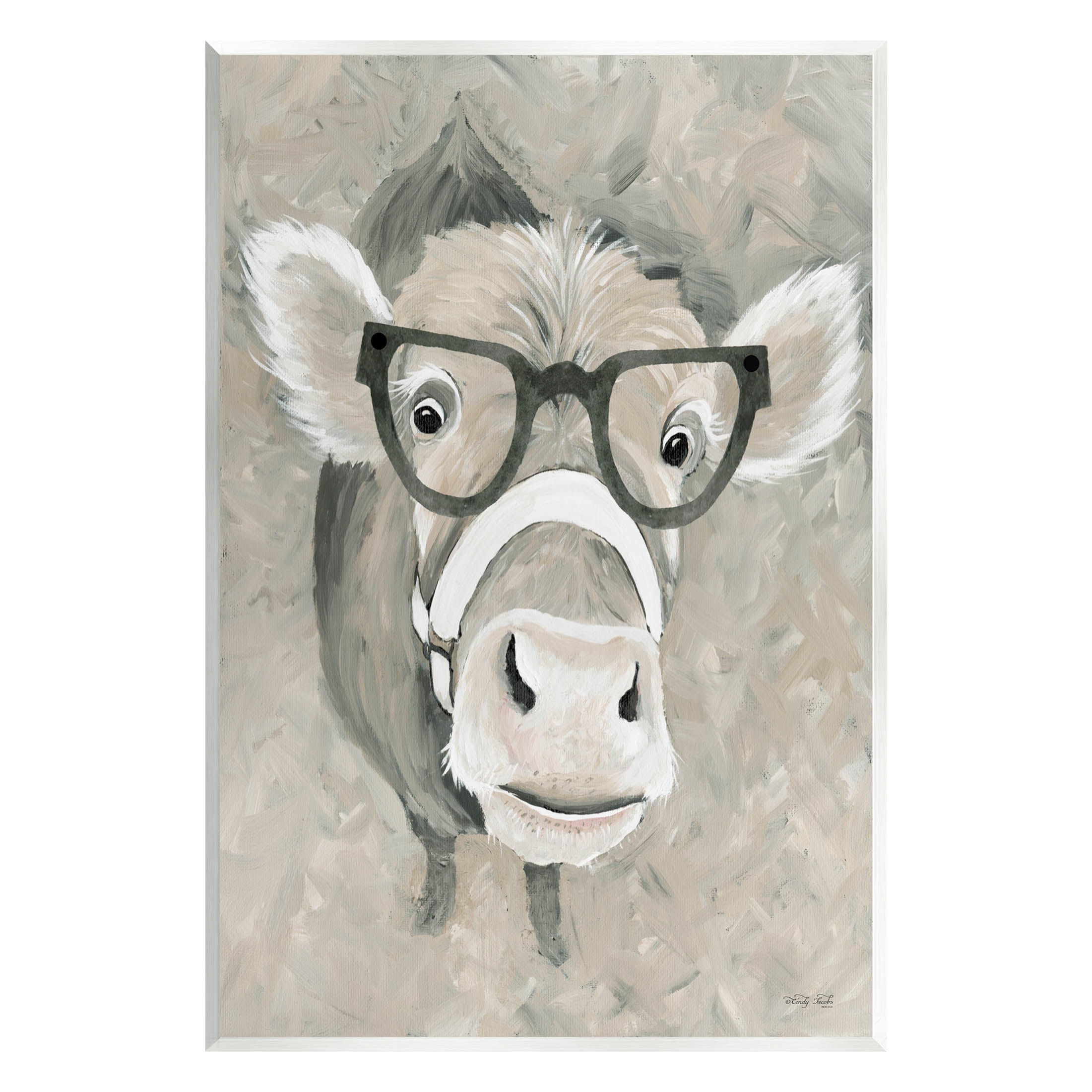 Stupell Industries Farm Cattle Glasses Spectacles Painting Unframed Art ...
