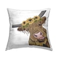 thumbnail image 1 of Stupell Industries Farm Cattle Sunflower Blooms Printed Throw Pillow Design by Ashley Justice, 1 of 6