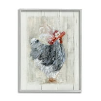 Stupell Industries Farm Chicken in Traditional Brim Hat Chic Bird, 24 x 30, Design by Sally Swatland