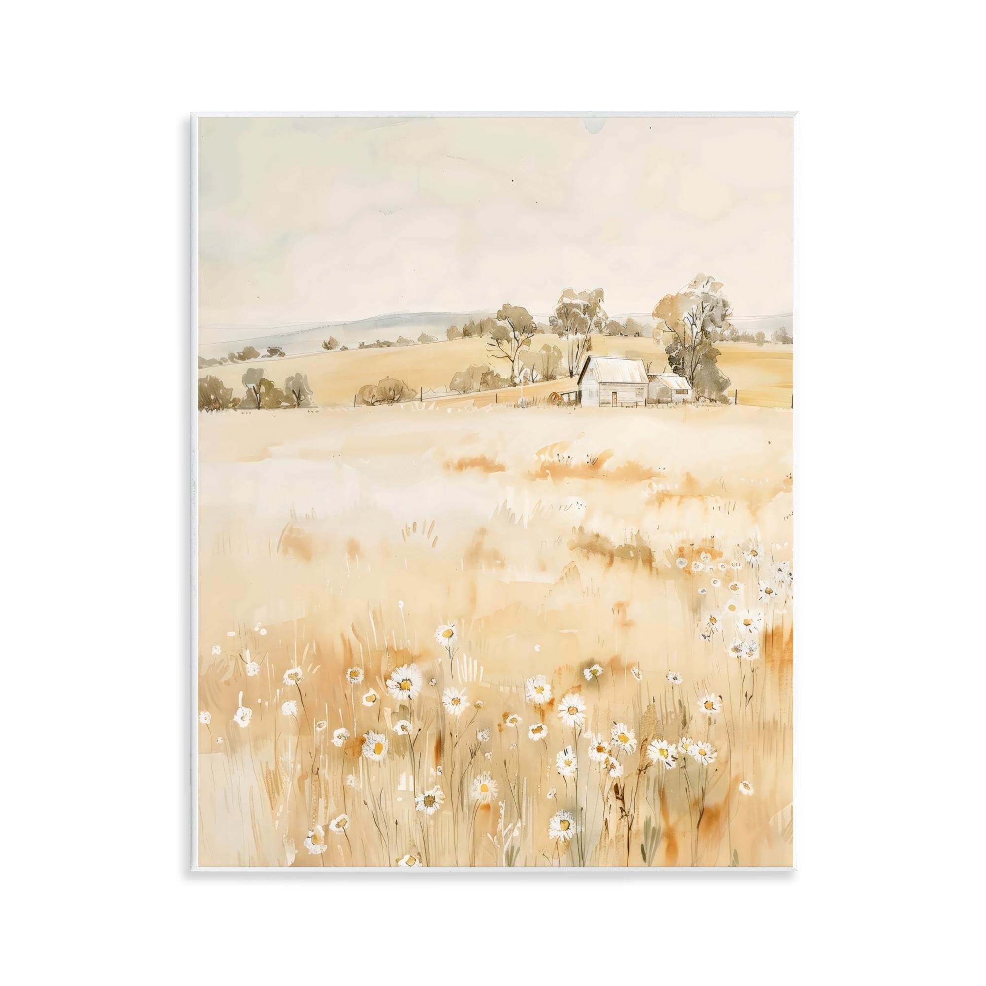 Stupell Industries Farm Country Meadow with Daisies Wall Plaque Art, design by Creative Studio