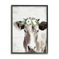 thumbnail image 1 of Stupell Industries Farm Cow With Flower Crown Distressed Country Pattern,16 x 20, Design by Lettered and Lined, 1 of 5