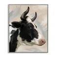 thumbnail image 1 of Stupell Industries Farm Cow with Horns Animals Painting Gray Framed Art Print Wall Art, 24 x 30, 1 of 2