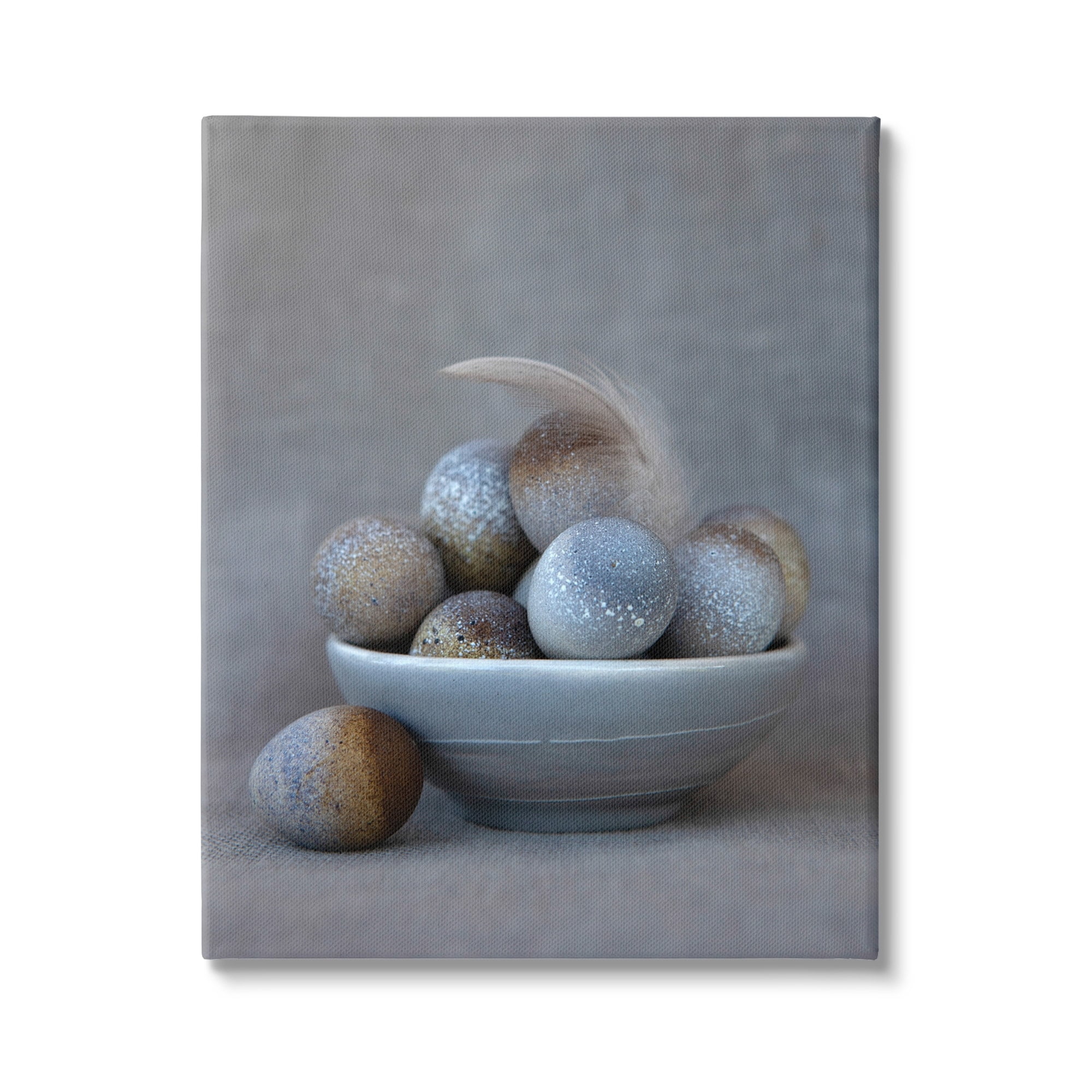 Stupell Industries Farm Eggs Confectionary Ornamented Bowl Feathered Sill Life,30 x 40, Design by Tania Soderman