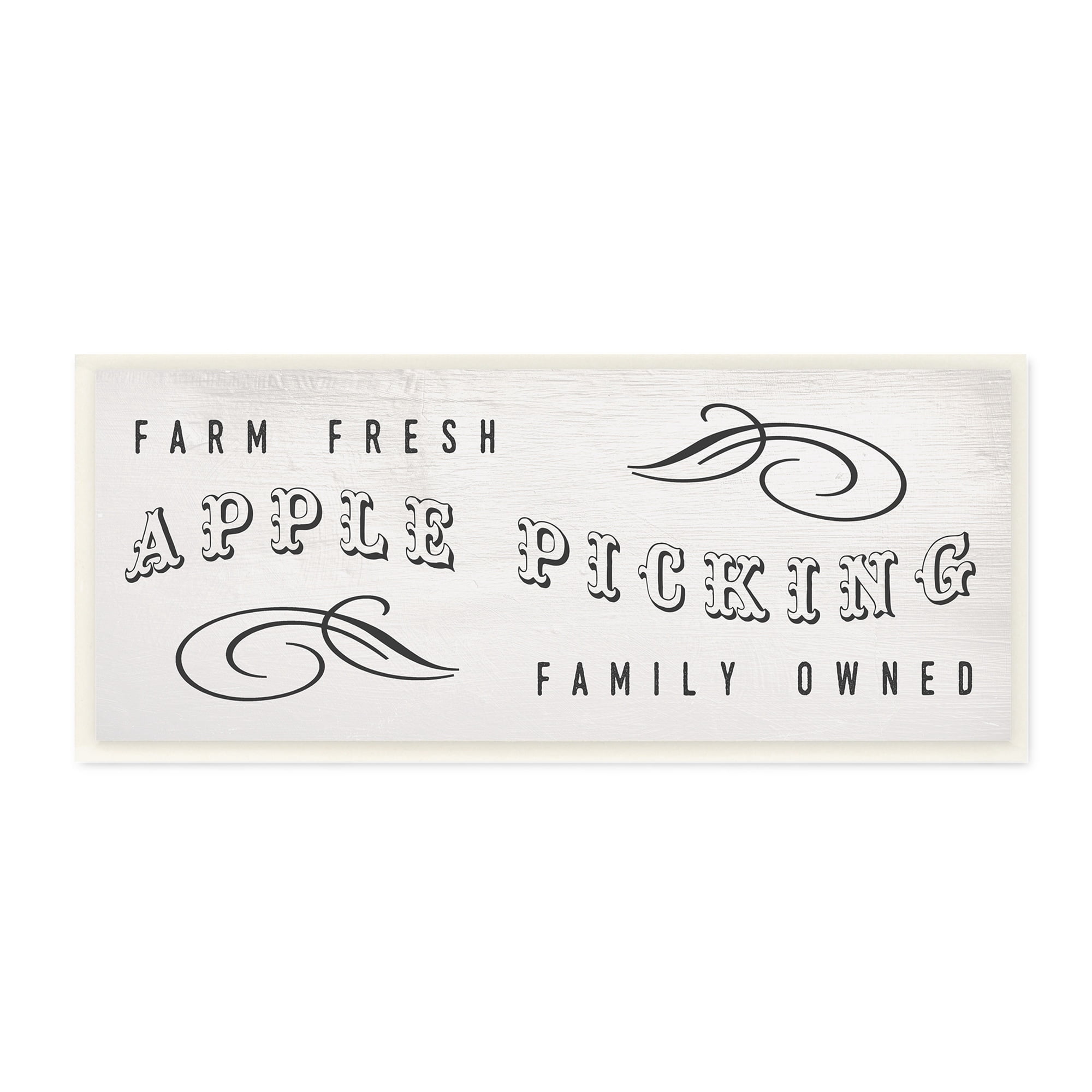 Stupell Industries Farm Fresh Apple Picking Family Owned Harvest Sign, 17 x 7,Design by Daphne Polselli