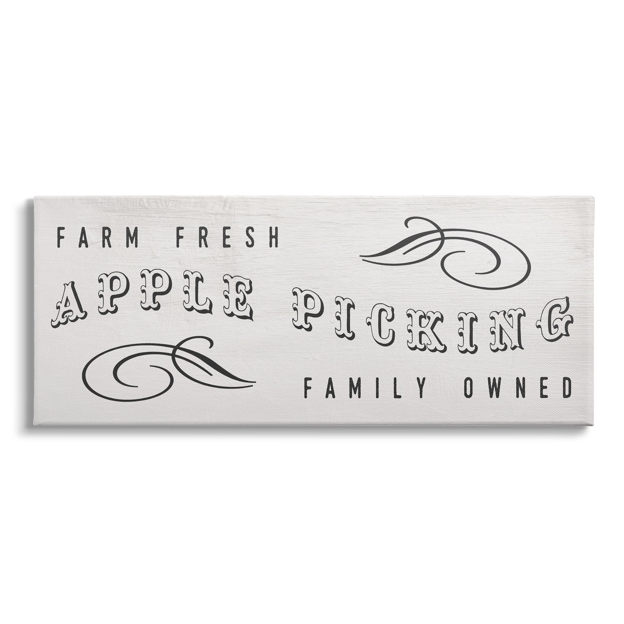 Stupell Industries Farm Fresh Apple Picking Family Owned Harvest Sign, 30 x 13,Design by Daphne Polselli