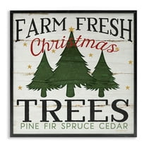 Stupell Industries Farm Fresh Christmas Trees, 24 x 24,Design by Jennifer Pugh