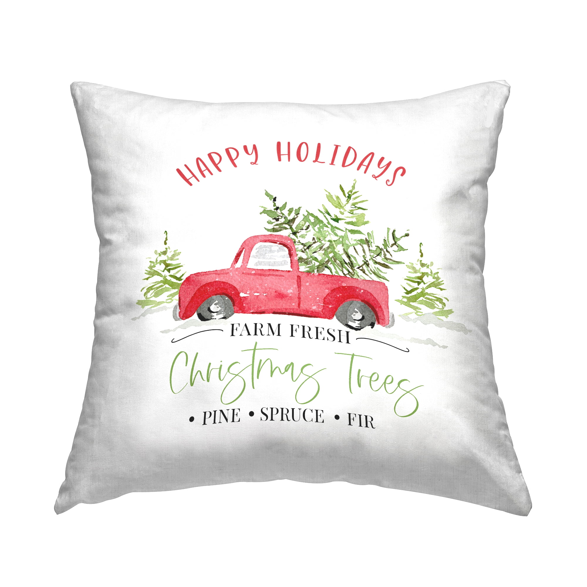 Stupell Industries Farm Fresh Christmas Trees Holiday Printed Throw Pillow Design by Deane Beesley
