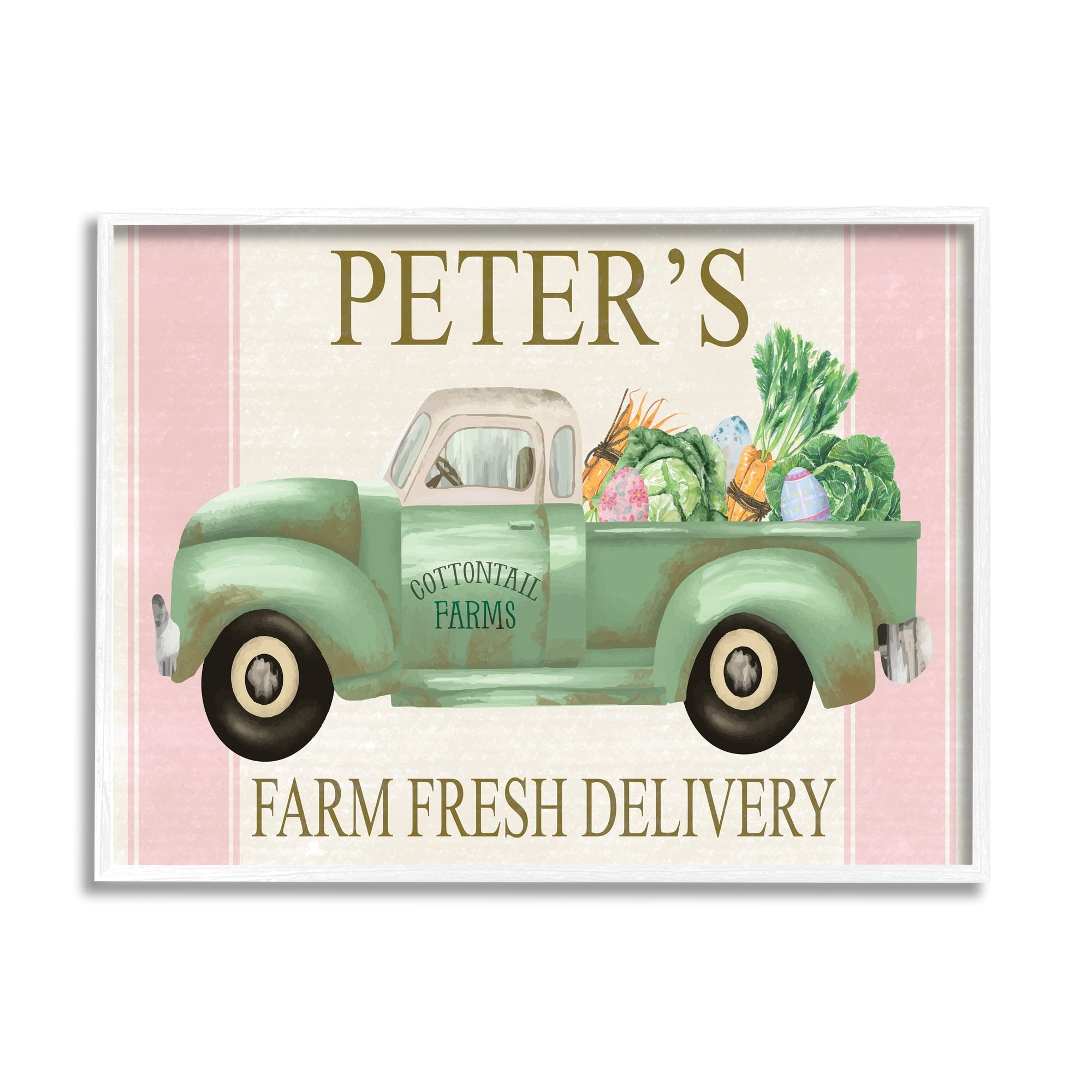 Stupell Industries Farm Fresh Delivery Sign Rustic Countryside Vegetables, 30 x 24, Design by ND Art
