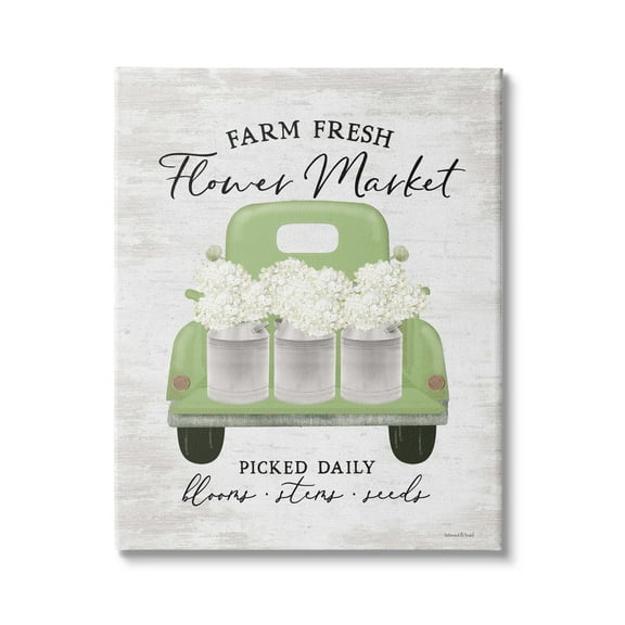 Farm Fresh Flower Market White Hydrangeas Milk Tin Canvas Art, 36 x 48, Made In USA