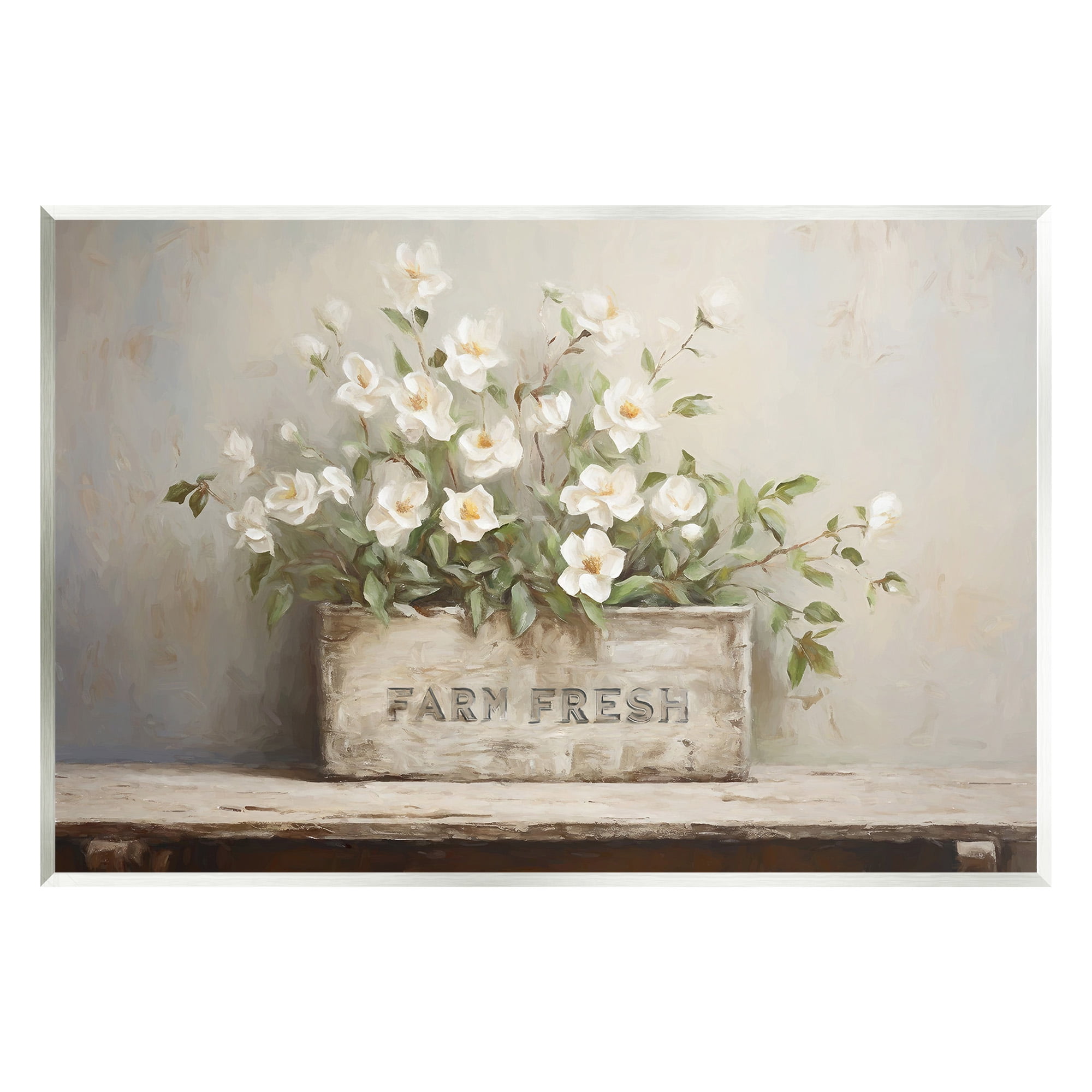 Stupell Industries Farm Fresh Flower Planter Botanical & Floral Painting Unframed Art Print Wall Art, 19 x 13