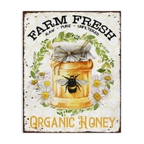 Stupell Industries Farm Fresh Organic Honey Insects Painting Wrapped Canvas Art Print Wall Art, 16 x 20