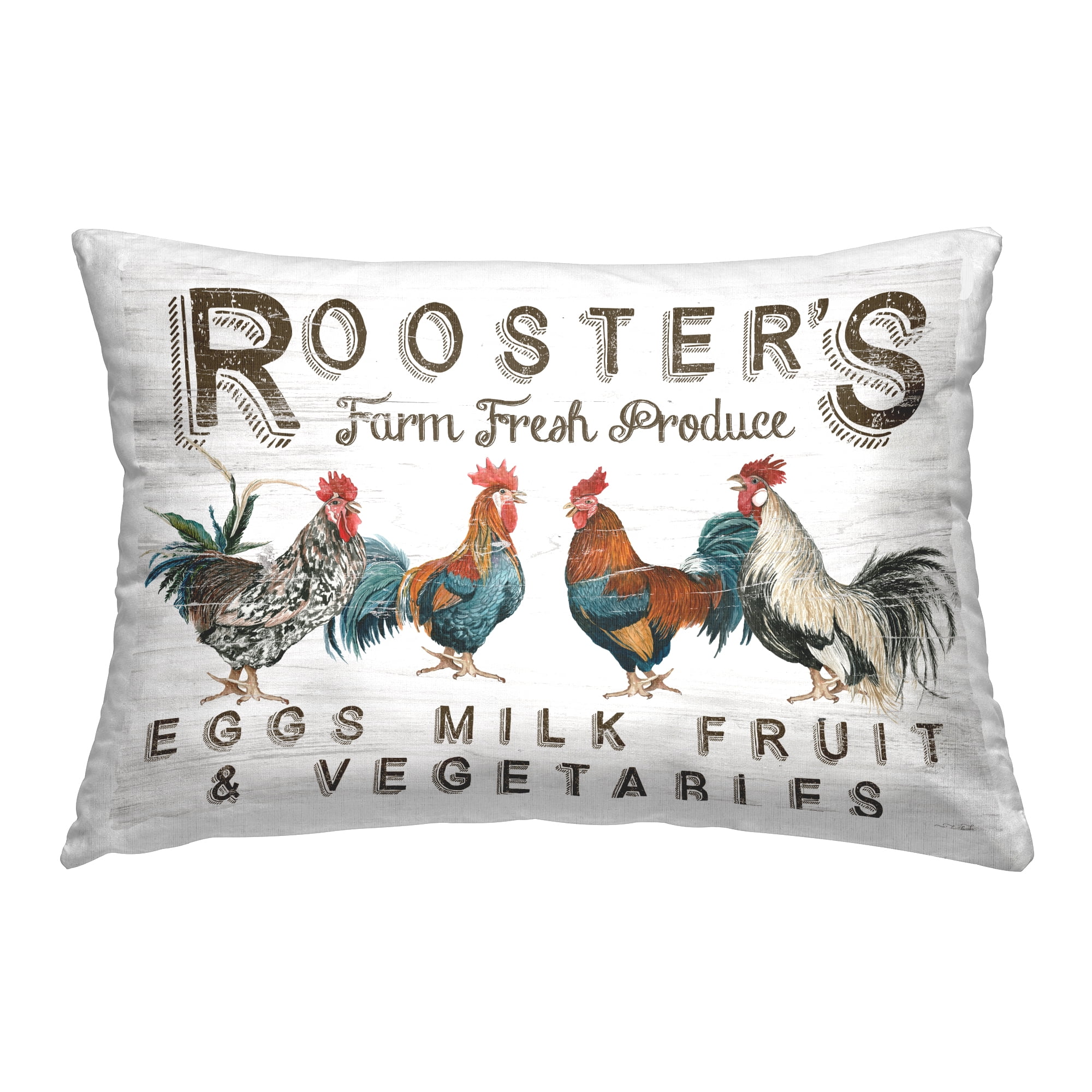 Stupell Industries Farm Fresh Produce Decorative Printed Throw Pillow, 14 x 20