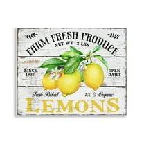 Stupell Industries Farm Fresh Produce Lemons Food & Beverage Painting Unframed Art Print Wall Art, 14 x 11