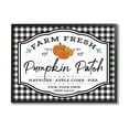thumbnail image 1 of Stupell Industries Farm Fresh Pumpkin Patch Sign Black Checkered Plaid Black Framed, 24 x 30, Design by AE Design, 1 of 1