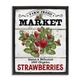 thumbnail image 1 of Stupell Industries Farm Fresh Strawberries Food & Beverage Painting Black Floater Framed Canvas Art Print Wall Art, 25 x 31, 1 of 10