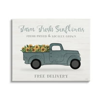 Stupell Industries Farm Fresh Sunflowers Rustic Pickup Truck Sign Graphic Art Gallery Wrapped Canvas Print Wall Art, Design by Natalie Carpentieri