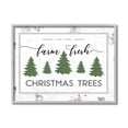 thumbnail image 1 of Stupell Industries Farm Fresh Trees Rustic Sign Christmas Charm Gray Framed Design by Jennifer Pugh, 1 of 6