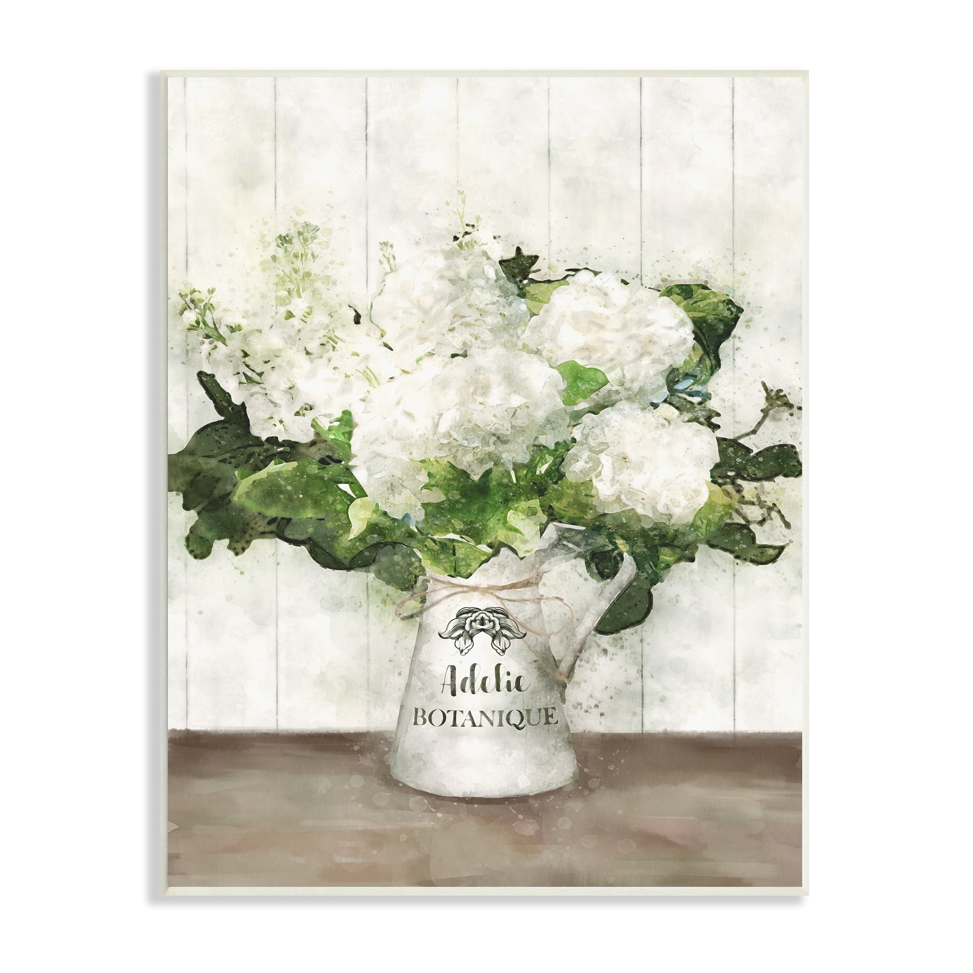 Stupell Industries Farm Fresh White Florals in Antique Milk Pitcher Designed by Ziwei Li