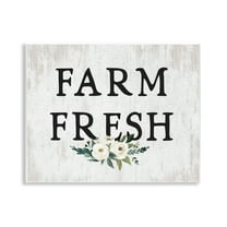 Stupell Industries Farm Fresh with Roses Botanical & Floral Painting Unframed Art Print Wall Art, 14 x 11