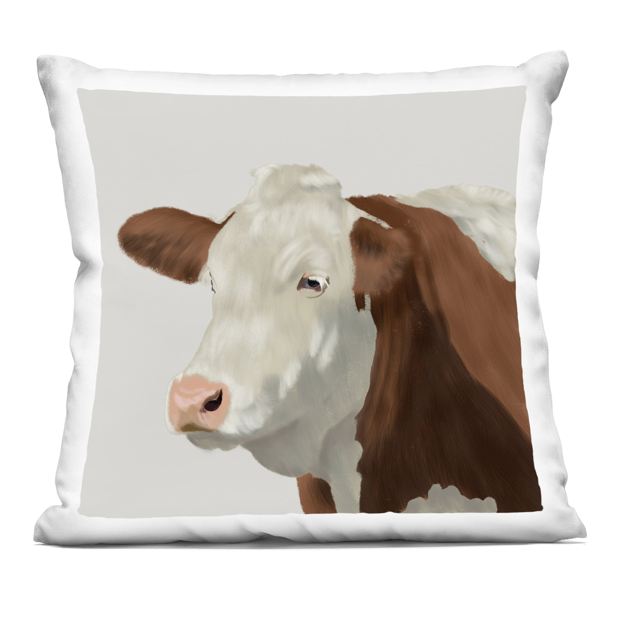 Stupell Industries Farm Friend Cow Portrait Decorative Printed Throw Pillow, design by Marcus Prime