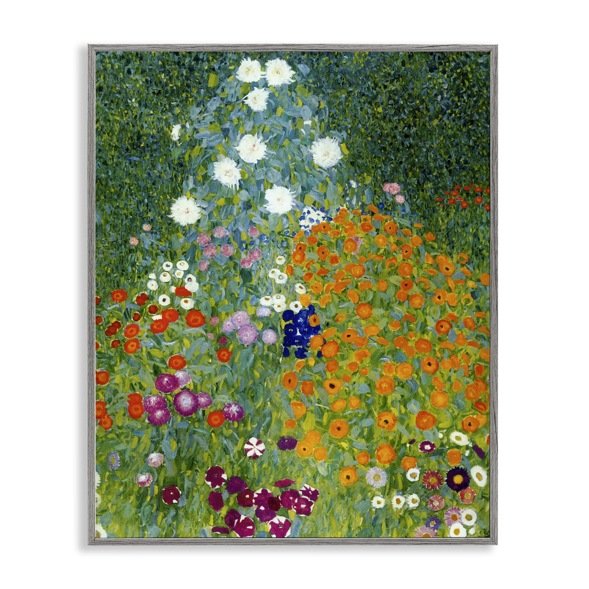 Stupell Industries Farm Garden Classic Klimt Gray Framed Giclee Art, design by Vintage Hustle