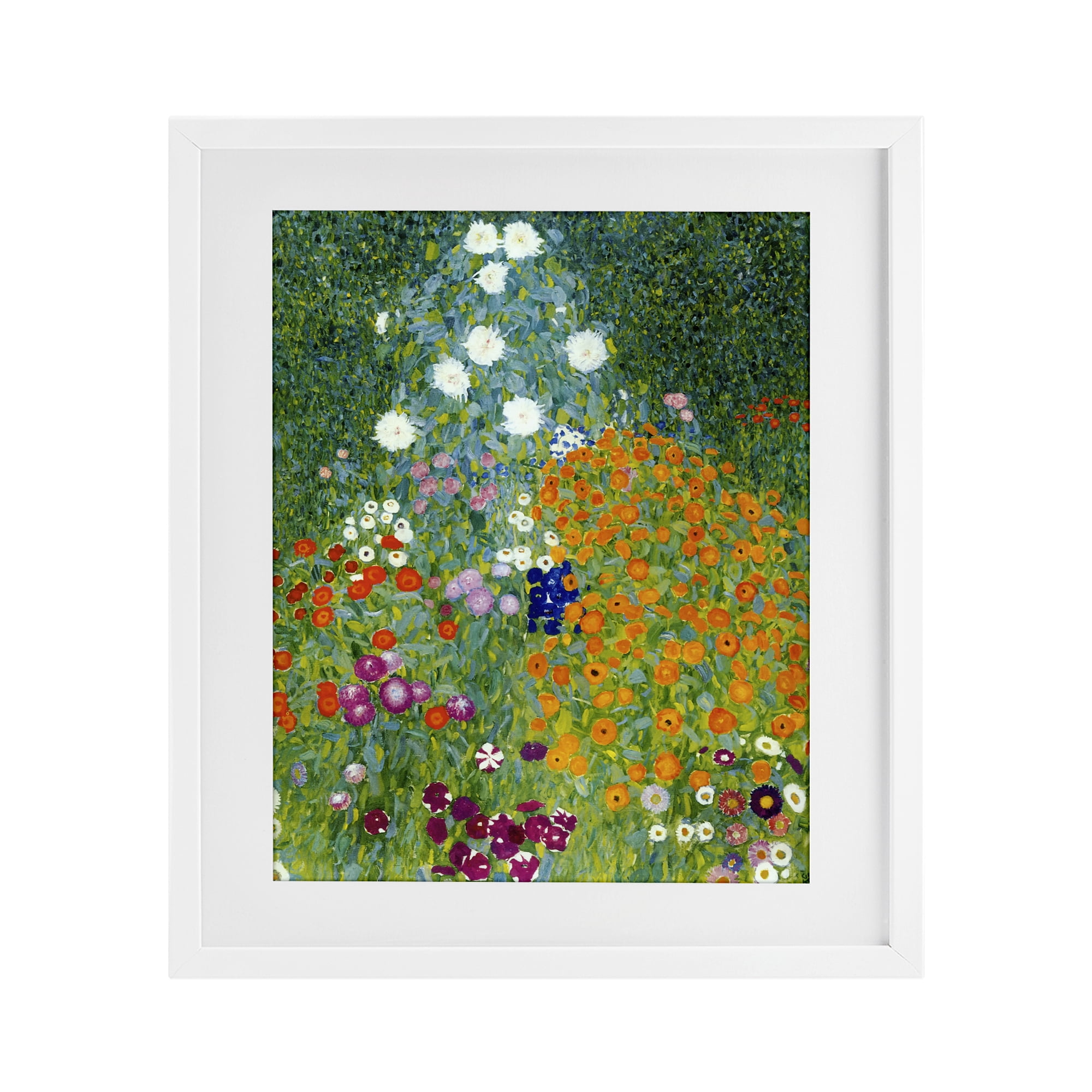 Stupell Industries Farm Garden Classic Klimt White Framed Print Under Glass, design by Vintage Hustle