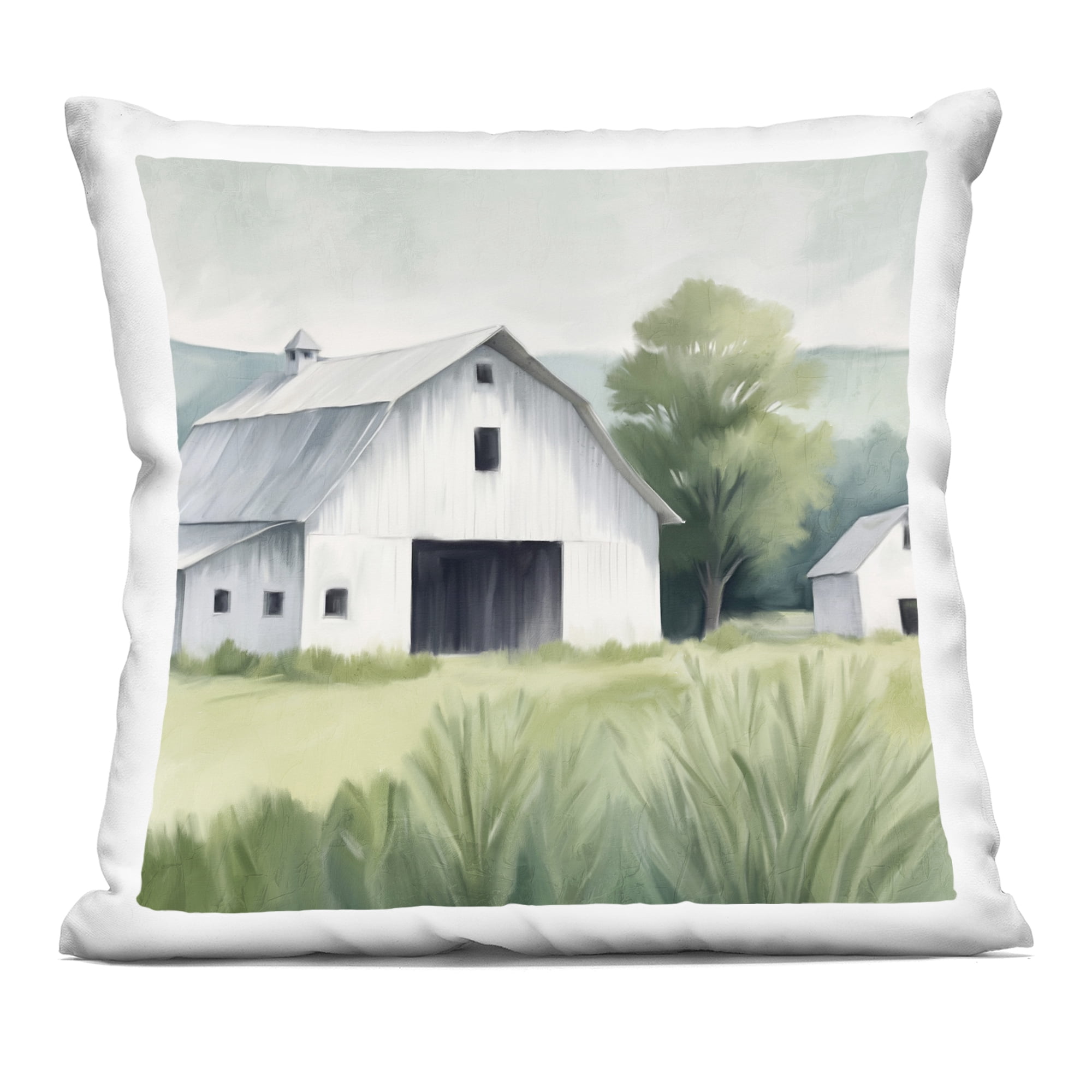 Stupell Industries Farm Home White Barn Decorative Printed Throw Pillow, design by Kim Allen