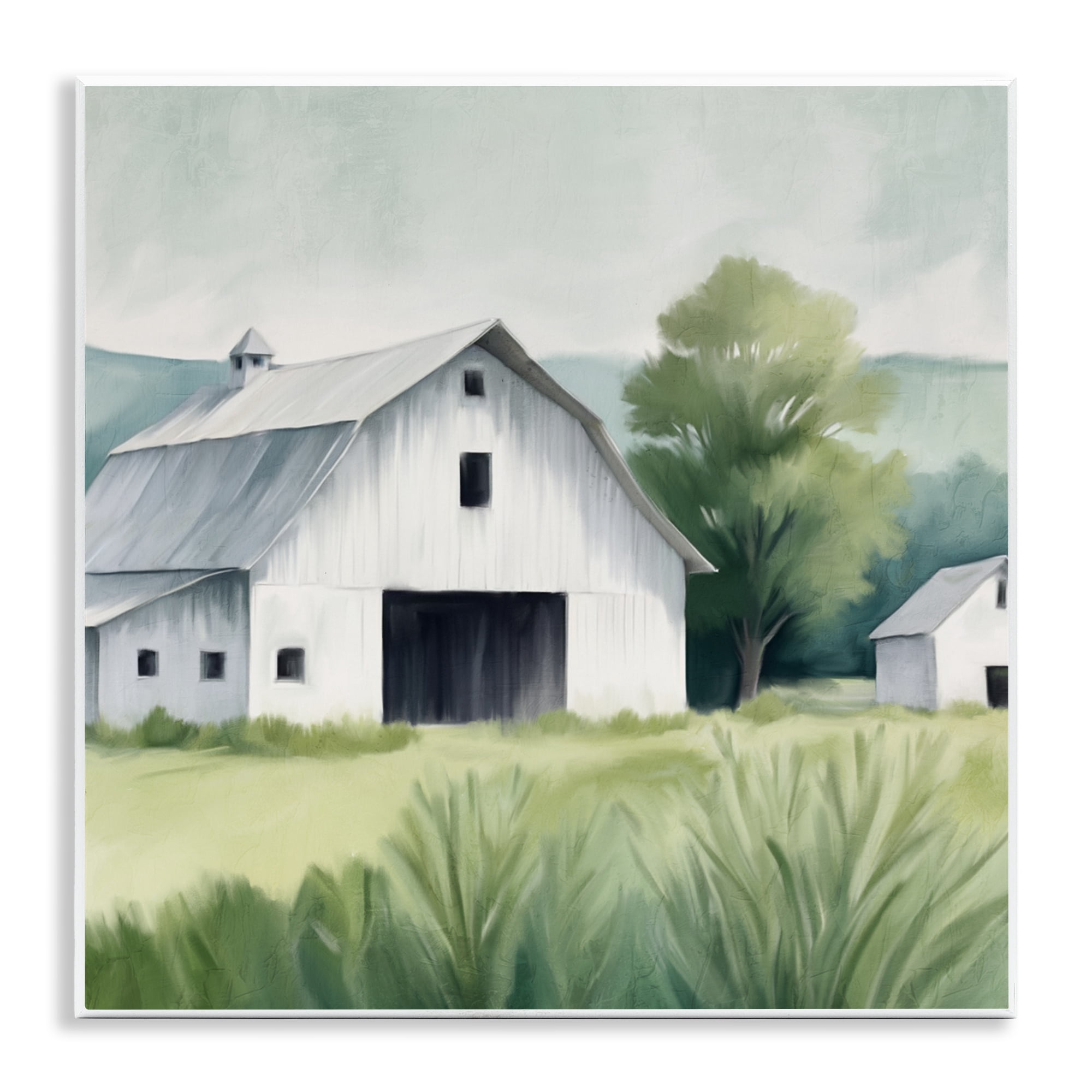 Stupell Industries Farm Home White Barn Wall Plaque Art, design by Kim Allen